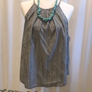 NWT Universal Thread Black & White Gingham Top XXL